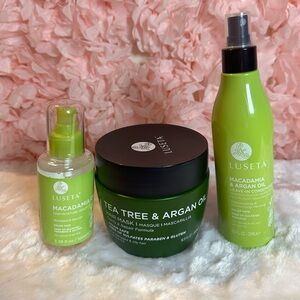 NEW - Bundle Luseta Tea Tree Hair Mask, Macadamia Oil, & Leave In Conditioner
